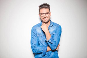 Man with healthy attractive smile