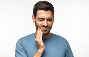 Man with jaw pain
