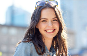 Woman smiling