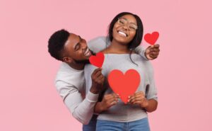 Couple celebrating Valentine’s Day