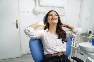 Woman smiling after oral myofunctional therapy in Tyler