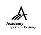 Academy of general dentistry logo featuring cosmetic dentist.