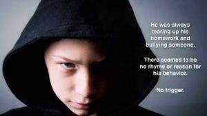 A child in a hoodie with a quote about pediatric sleep apnea.