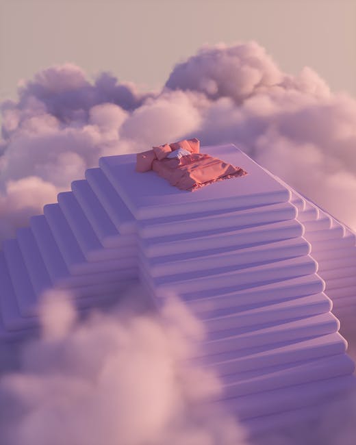 An image of a bed on top of a cloud.